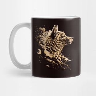 The Majestic Wolf Design Mug